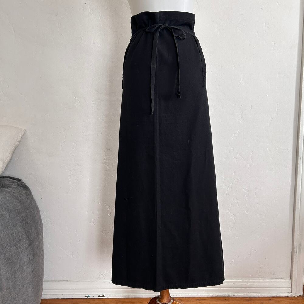 Maison Martin Margiela MM6 Line 6 Apron Wrap Skirt Black Early 2000s